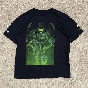 Halo Master Chief GameStop 20 Years Anniversary Graphic Black Tee Size XL